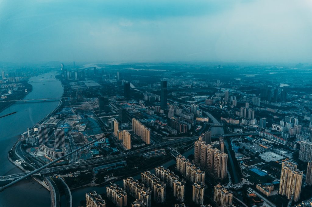 Città cinese dall'alto
